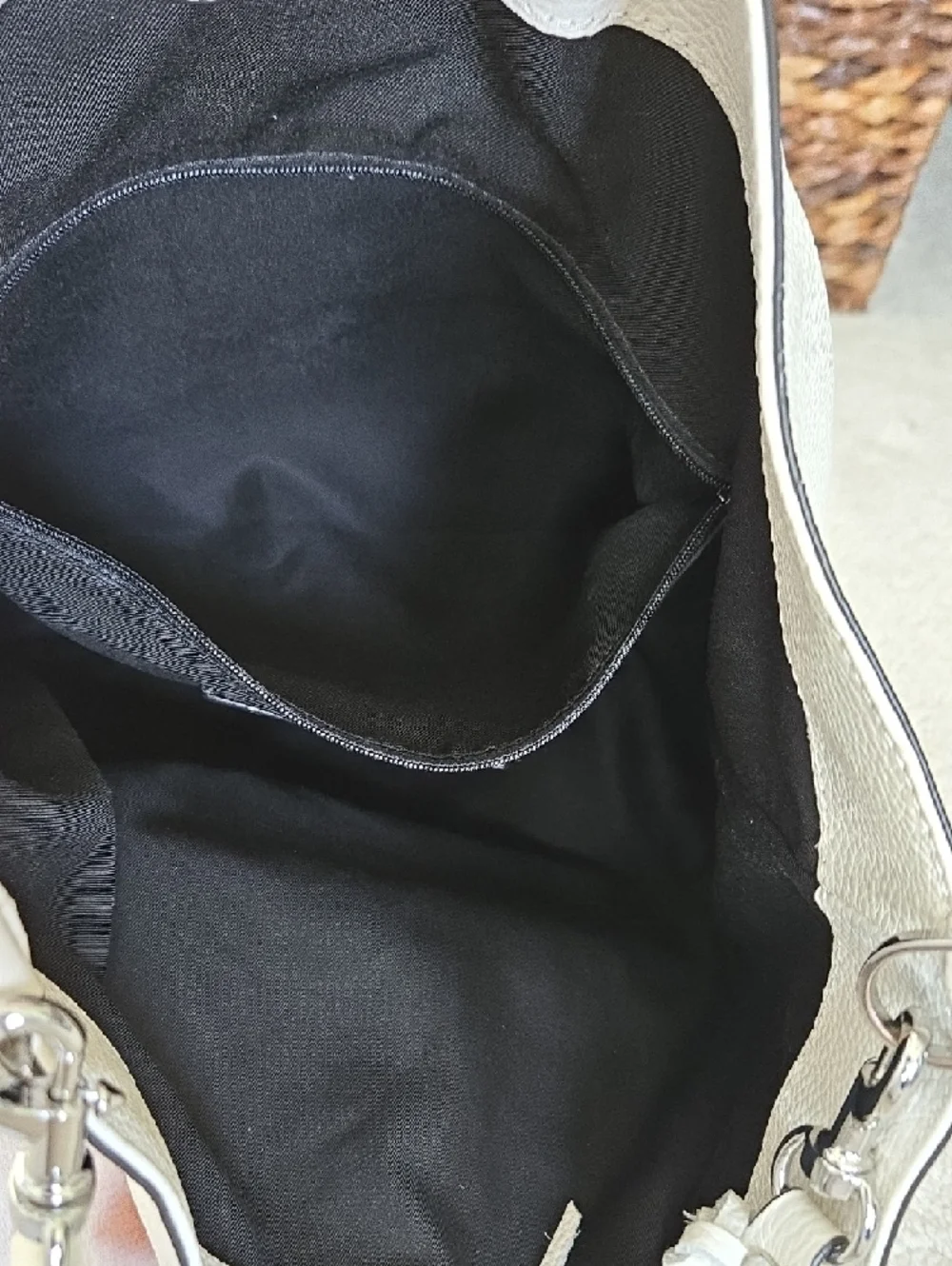 Rebecca Minkoff Cream Pebbled Leather Hobo Bag - Picture 9 of 9